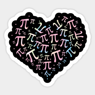 Pi Day Tie Dye Heart Happy Pi Day 3.14 Mathematic Math Teacher Women Girl Mathematics Sticker